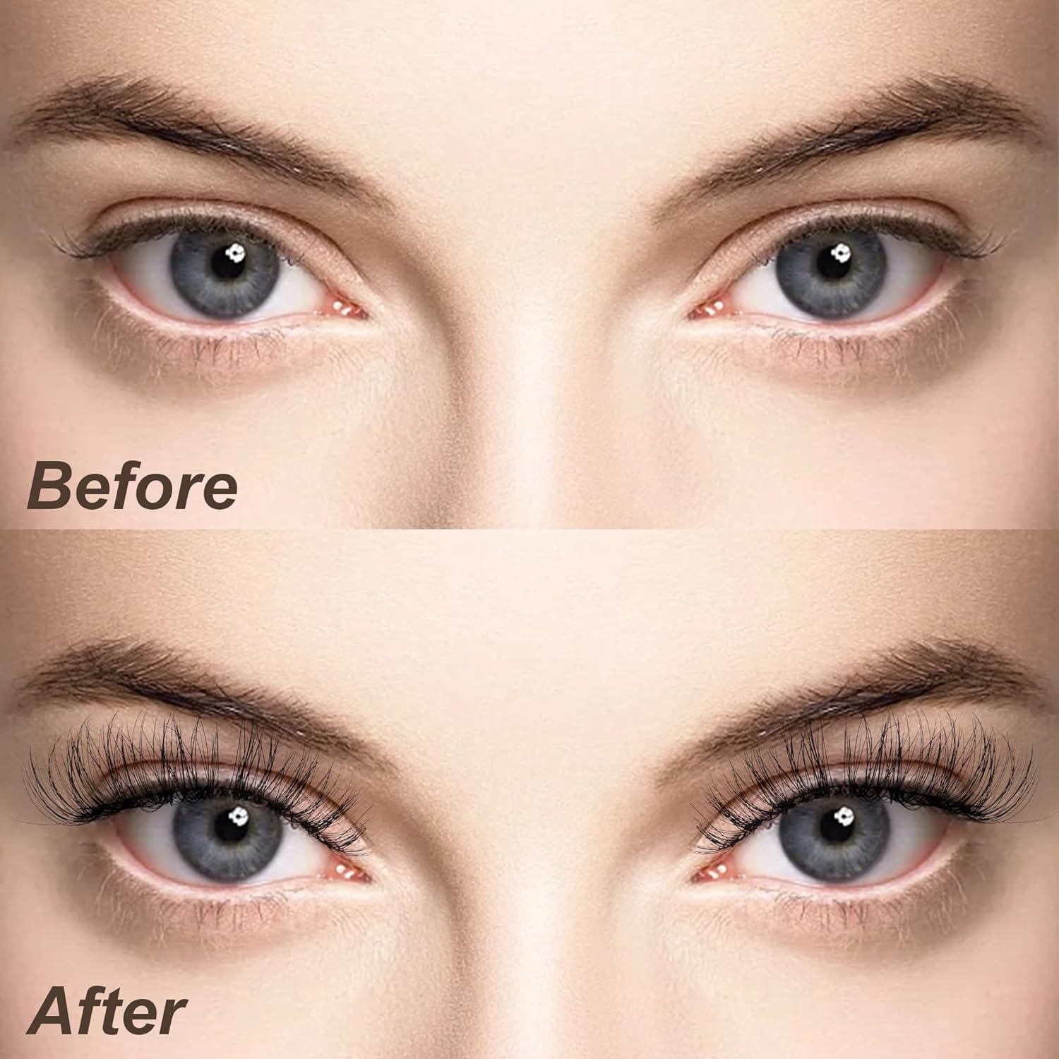 EXTENIFY Pestañas postizas naturales de 0.631 pulgadas, pestañas postizas 3D de visón sintético, banda fina, pestañas de ojo de gato, ligeras,