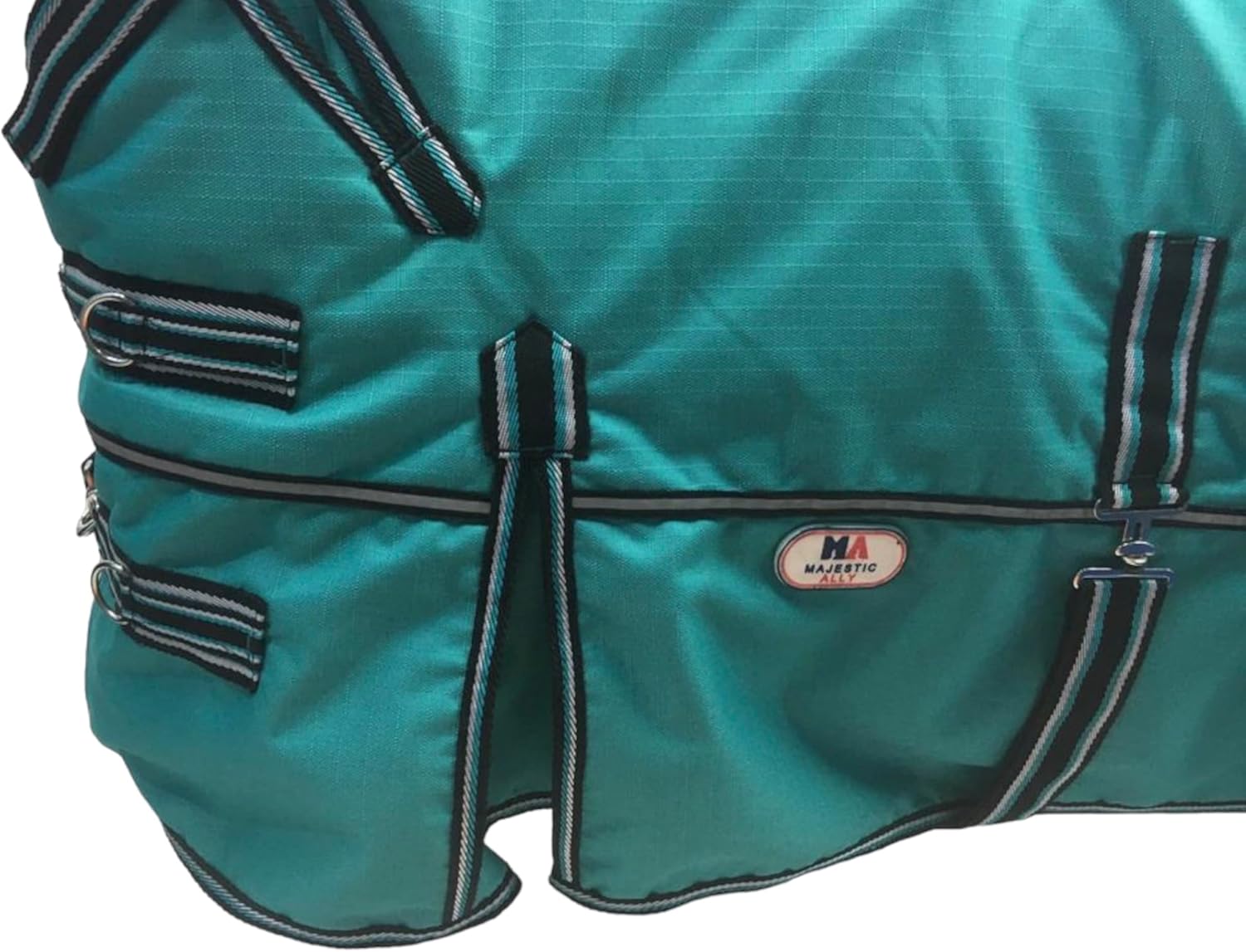 Majestic Ally Manta 1200D Ripstop Horse Turnout de 250 GSM relleno (turquesa, 80 pulgadas)