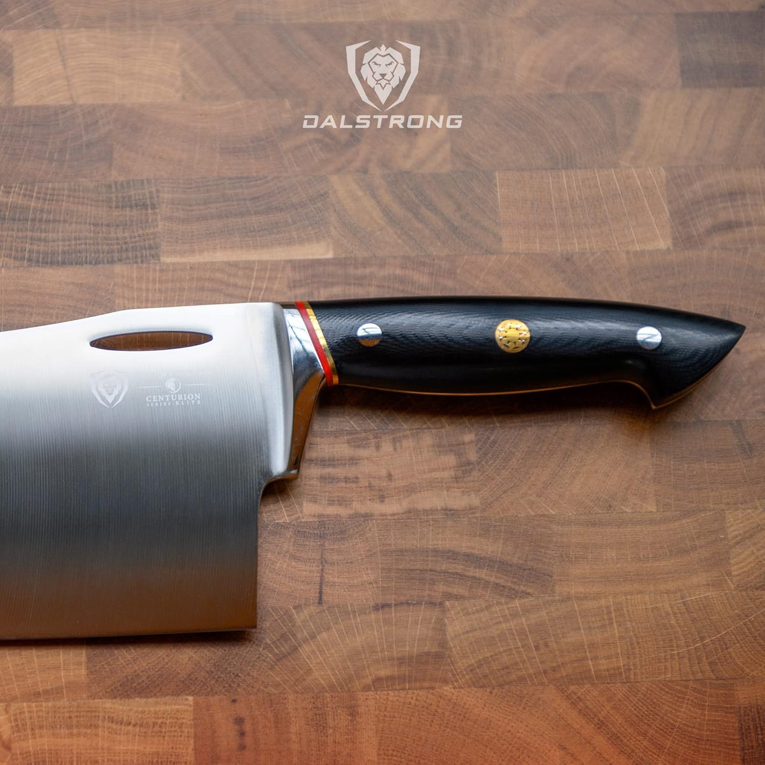 Dalstrong Cuchillo de carnicero de 7 pulgadas, serie Centurion, acero inoxidable sueco 14C28N de alto carbono, mango G10, cuchillo afilado para