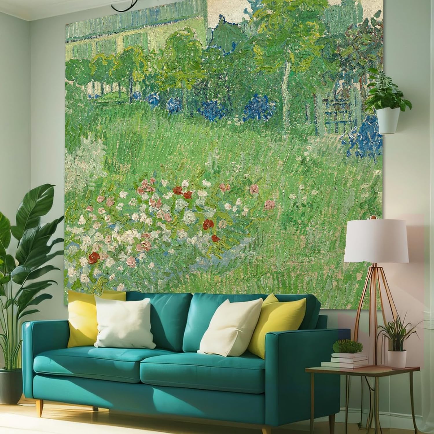 Avinyl Van Gogh – Tapiz grande de primavera para jardín, para dormitorio, pintura al óleo abstracta estética, vintage, para colgar en la pared de la