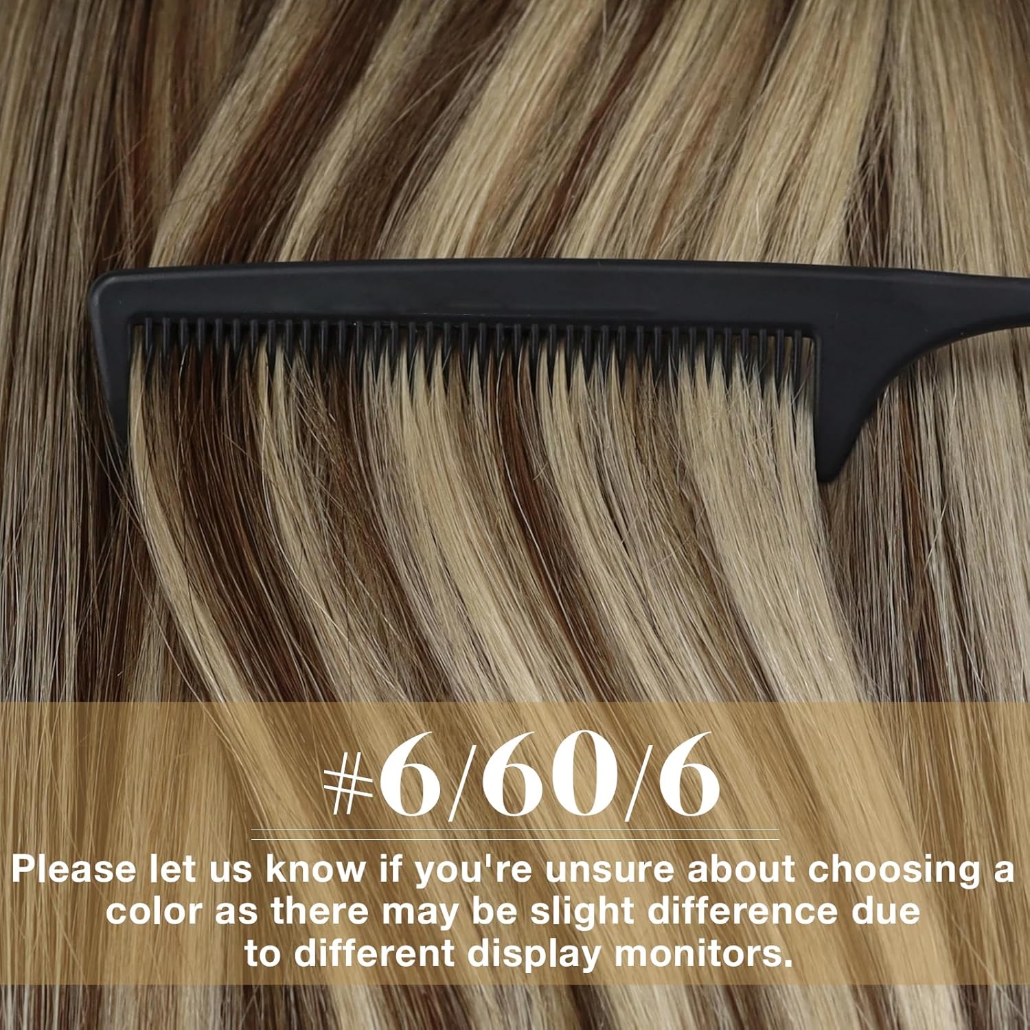 Ve Sunny Extensiones de cabello humano con cinta adhesiva, balayage, color marrón medio, rubio platino y marrón, extensiones de cabello con cinta