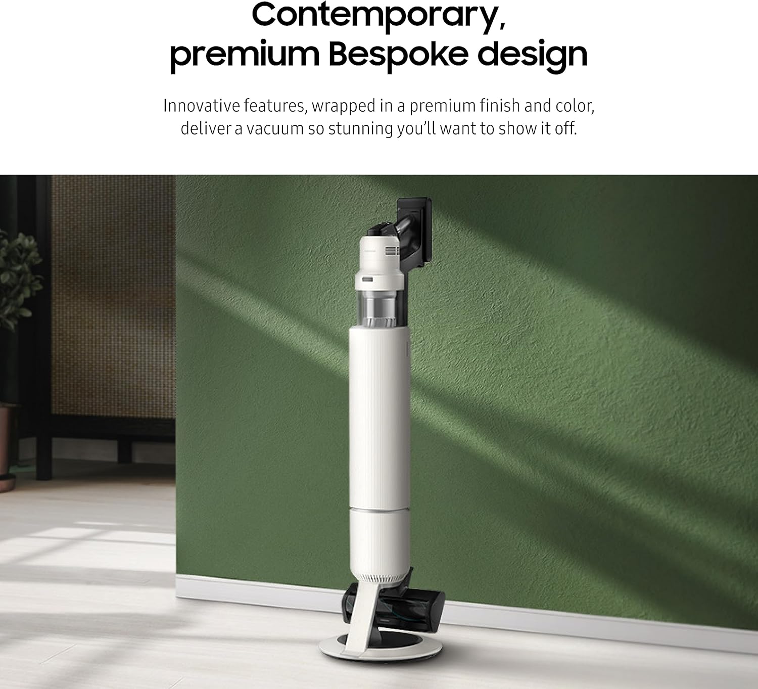 SAMSUNG BESPOKE – Aspiradora inalámbrica Jet AI con estación de limpieza todo en uno, potencia de succión de 280 AW, duración de la batería más