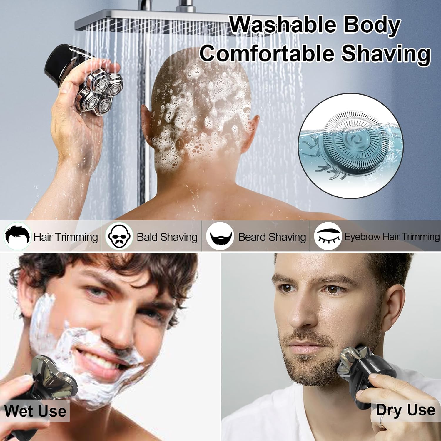 16 cabezales de repuesto para afeitadora, compatible con cuchillas de repuesto para afeitadora Skull Shaver Pitbull Gold PRO 4 cabezales