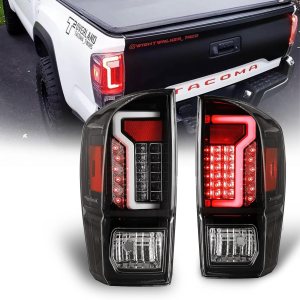 WOLFSTORM Luz trasera LED para Toyota Tacoma 2016-2023, montaje de repuesto de luz trasera Toyota Tacoma 2016-2013, 1 par (lente transparente) WOLFSTORM Luz trasera LED para Toyota Tacoma 2016-2023, montaje de repuesto de luz trasera Toyota Tacoma 2016-2013, 1 par (lente transparente)