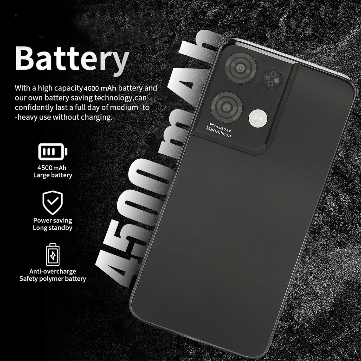 Reno 8 Pro Teléfono inteligente desbloqueado, Android 12.0 Face Desbloqueado, 6.0 pulgadas FHD Pantalla Dual SIM 2GB 16GB Teléfono Celular, 4500mAh