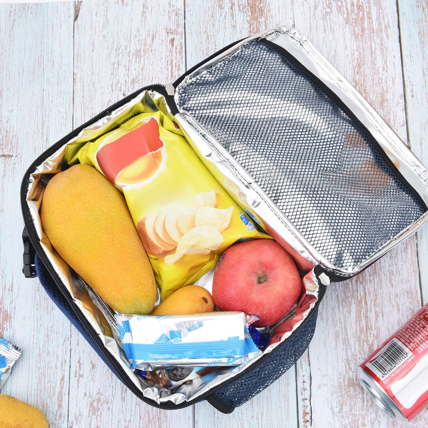 Amersun – Lonchera térmica duradera con forro acolchado que mantiene la comida caliente o fría durante mucho tiempo, impermeable, para viajes,