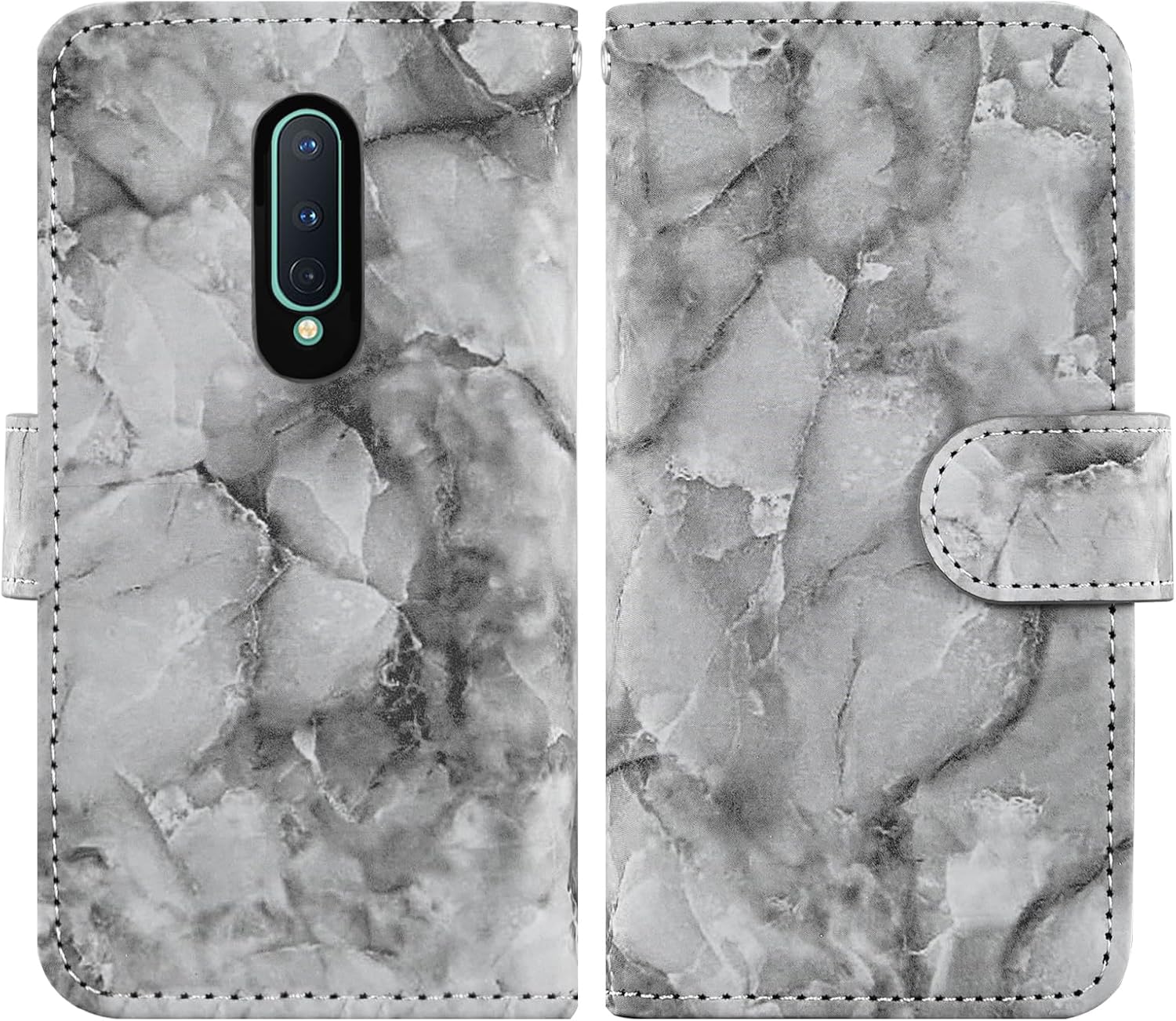 Asuwish Funda para teléfono OnePlus 8 OnePlus8 5G UW Tmobile Wallet Cell Cover con protector de pantalla de vidrio templado y soporte de tarjeta con
