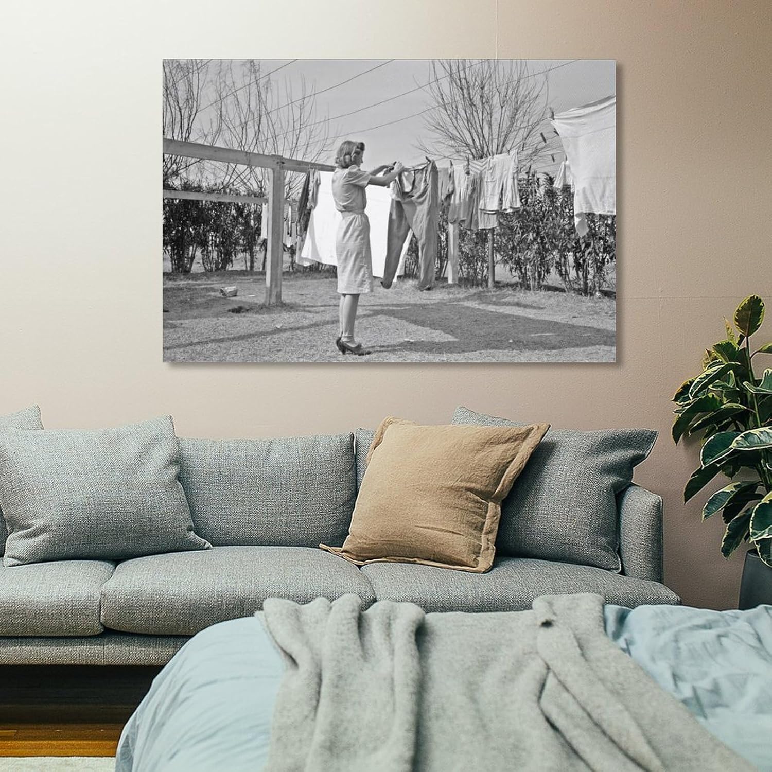 Arte vintage para el día de la lavandería, arte de pared en blanco y negro, fotos antiguas, pósteres Art Deco de lavandería, impresiones artísticas