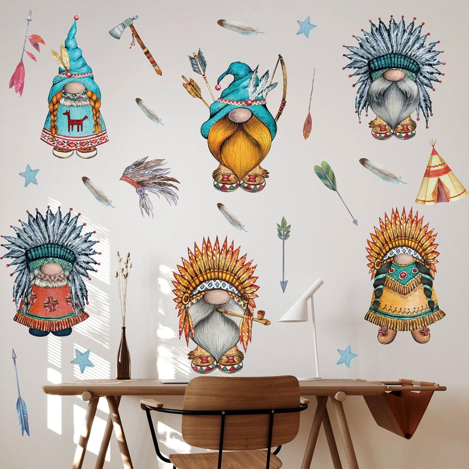 9 hojas de calcomanías de verano Gonme para ventana, decoraciones de pared de doble cara, lindas calcomanías de playa de Hawaii, calcomanías de