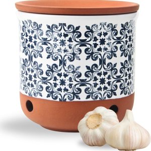 Okavango – Contenedor de ajo de terracota – Almacenamiento de ajo – Encimera de ajo – Soporte para ajo – Soporte de cerámica para ajo – Tarro de ajo Okavango – Contenedor de ajo de terracota – Almacenamiento de ajo – Encimera de ajo – Soporte para ajo – Soporte de cerámica para ajo – Tarro de ajo