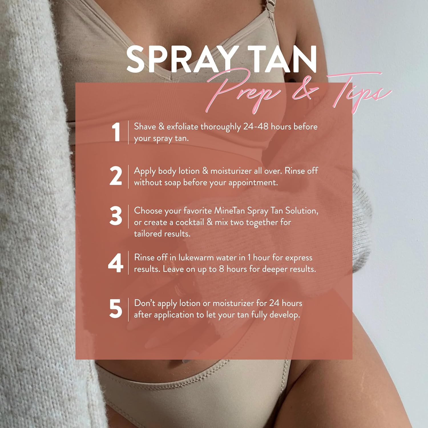 MineTan – Solución de bronceado en aerosol  Solución de bronceado sin sol de ceniza oscura, para un acabado fresco e intenso marrón súper oscuro,