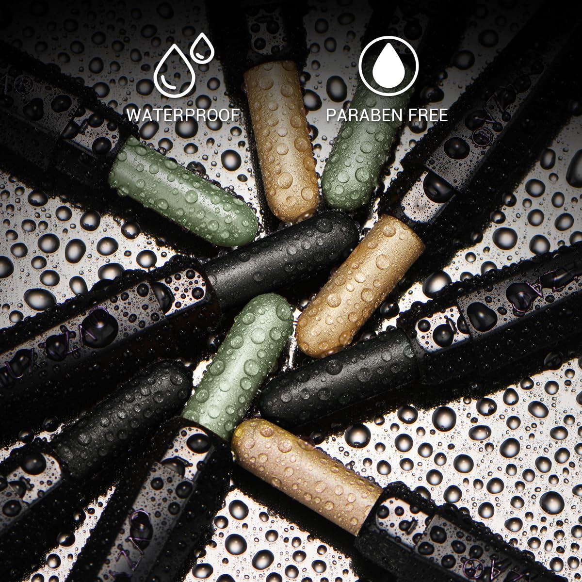 LUXAZA Juego de 3 lápices de sombra de ojos color crema, set de maquillaje de lápiz de larga duración para sombra de ojos, bosque dorado