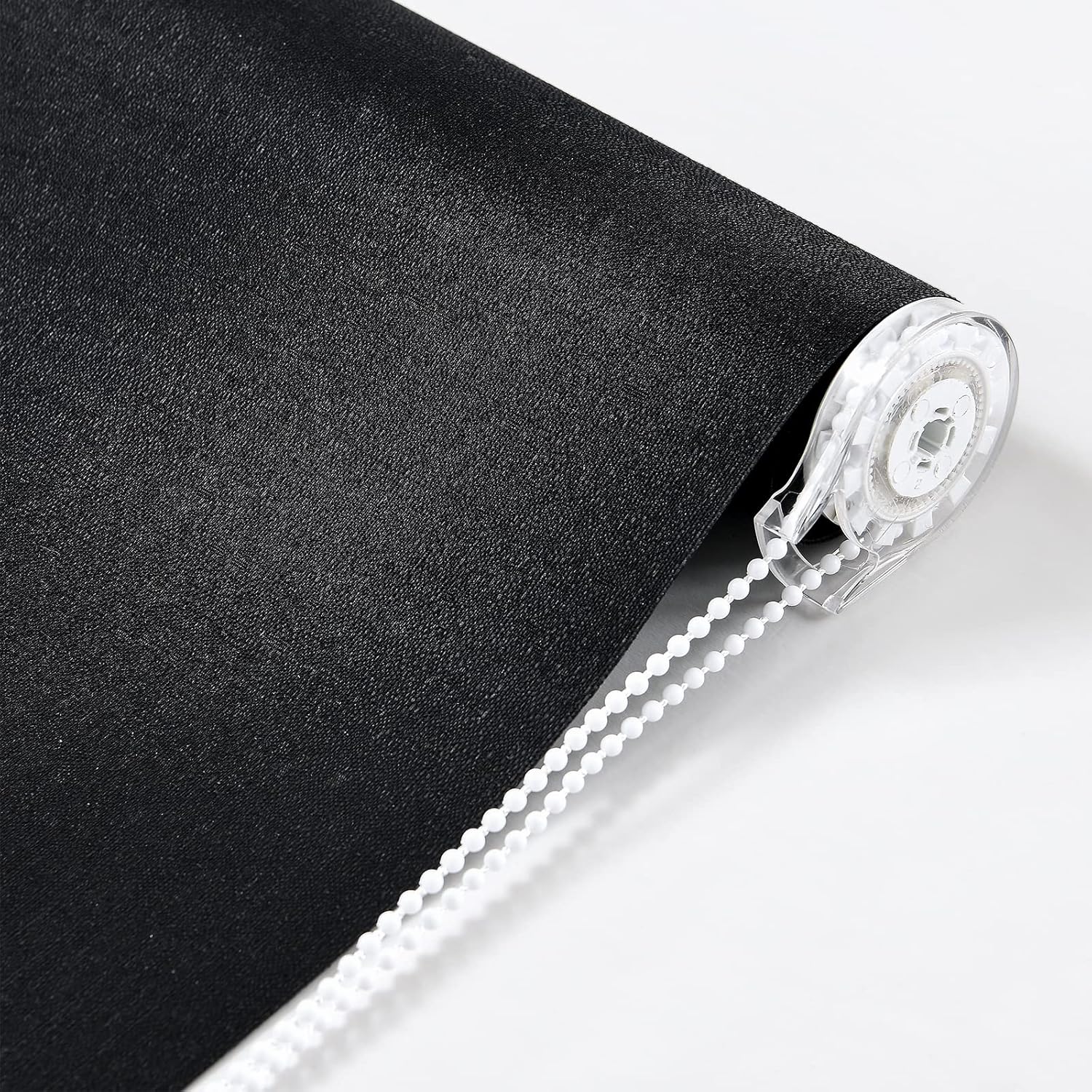 Persianas enrollables 100 % opacas con cordón, oscurecimiento de habitación, bloqueo de luz para dormitorio, baño, oficina, privacidad, tela