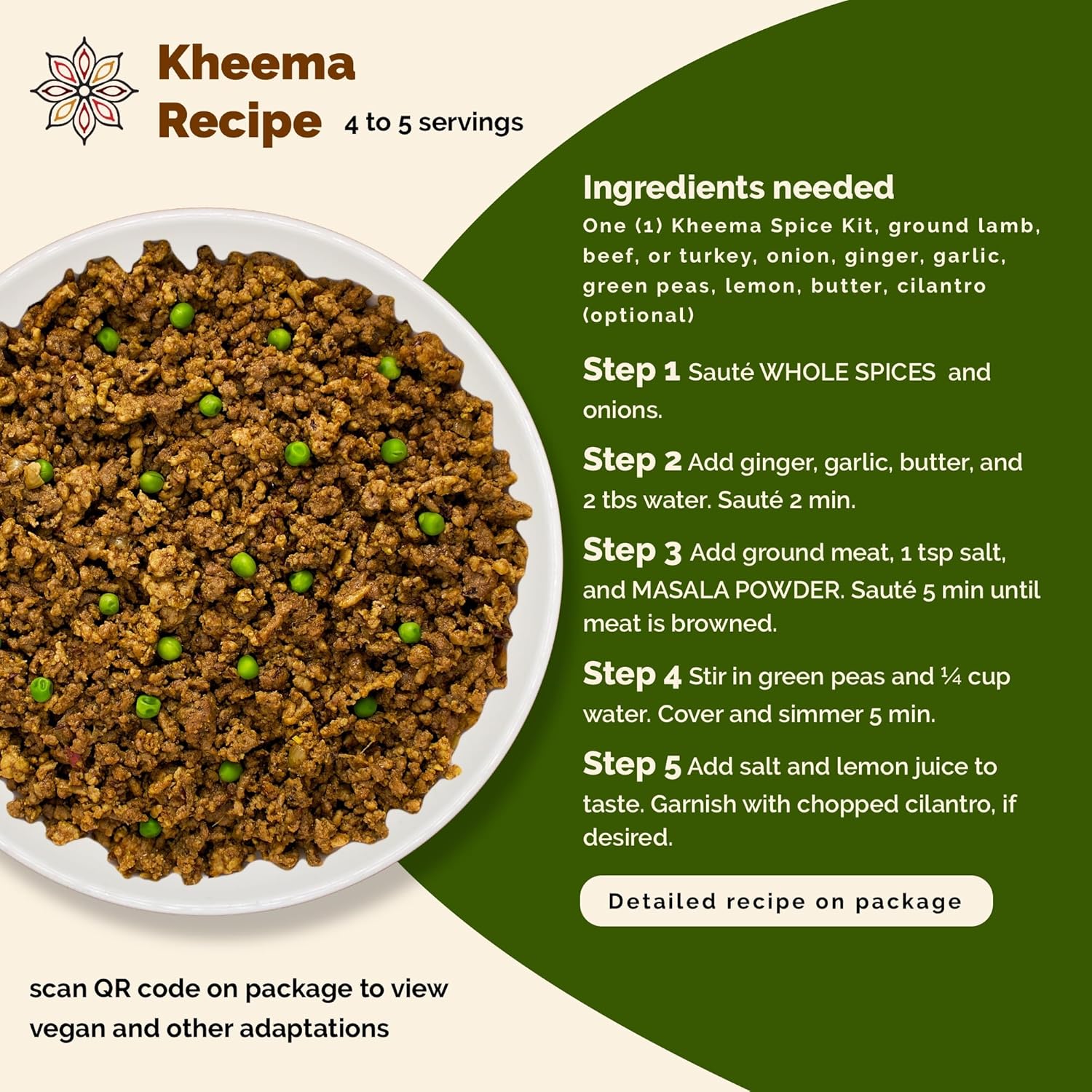 Variedad de curry de carne (paquete de 3)  Kheema, Rogan Josh & Vindaloo Masala y kit de especias enteras  Auténtica mezcla de condimentos indios