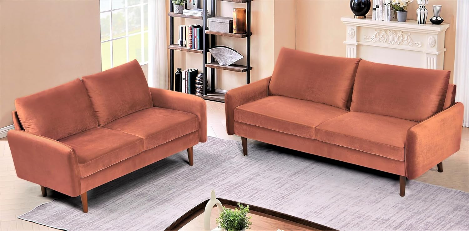 Container Furniture Direct Kent – Juego de sofá de 2 piezas para salas de estar modernas y espacios compactos, muebles de estudio con diseño