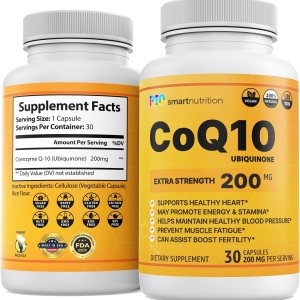 Rio CoQ10 Extra Strength 200mg – Coenzima Q10 – Suplemento antioxidante para la salud vascular y cardíaca y producción de energía – 30 cápsulas Rio CoQ10 Extra Strength 200mg – Coenzima Q10 – Suplemento antioxidante para la salud vascular y cardíaca y producción de energía – 30 cápsulas