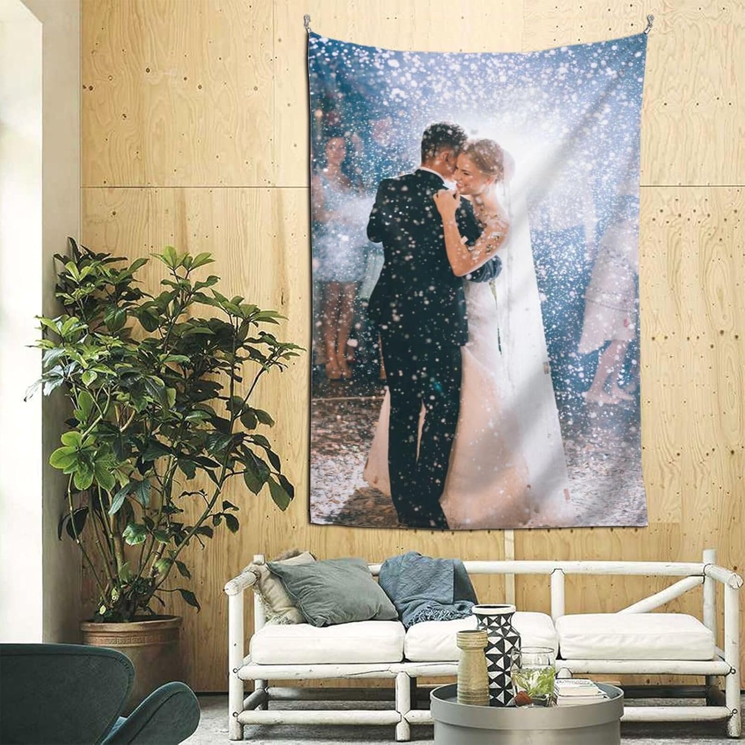 JeReVolng Tapiz personalizado con nombre y foto personalizado para colgar en la pared para regalo y estética de dormitorio