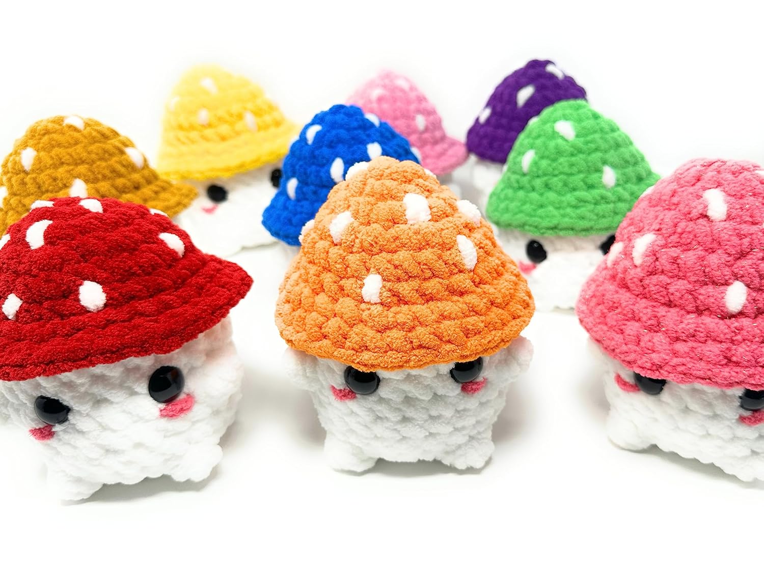 Crochet Mushroom Boi Stuffed Toy  Gift for All Occasions, Baby Showers, Birthdays  Home, Classroom, Car Decor  Plush & Cozy  Nursery Props  Made in