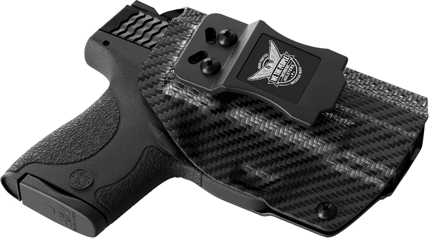 We The People  Funda de fibra de carbono para arma, transporte oculto en el cinturón, funda de Kydex IWB, cinturón ajustable  inclinación