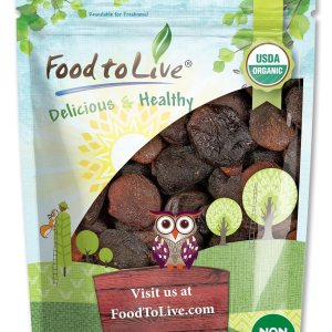 Food to Live Albaricoques secos orgánicos, 2 libras, sin OMG, Kosher, sin sulfatos, crudos, veganos, a granel Food to Live Albaricoques secos orgánicos, 2 libras, sin OMG, Kosher, sin sulfatos, crudos, veganos, a granel