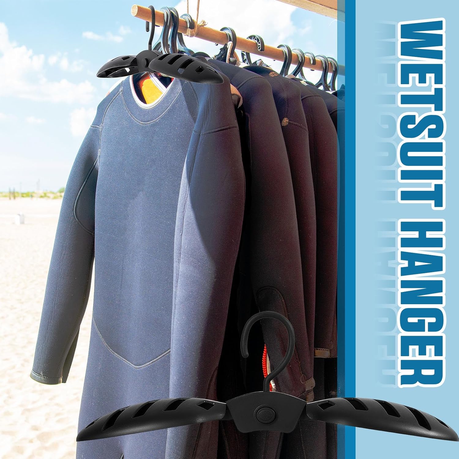 Foldable Wetsuit Hanger Fast Dry Surfing Suit Hangers Folding Vented Hanger for Men Women Suit Diving Accessories