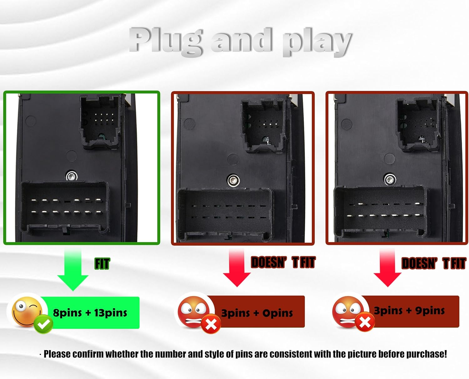 ZAPUSS Interruptor maestro de ventana para Jeep Liberty 2008-2012, Dodge Journey 2009-2010, Dodge Nitro 2008-2012 (luz verde) OE4602632AH
