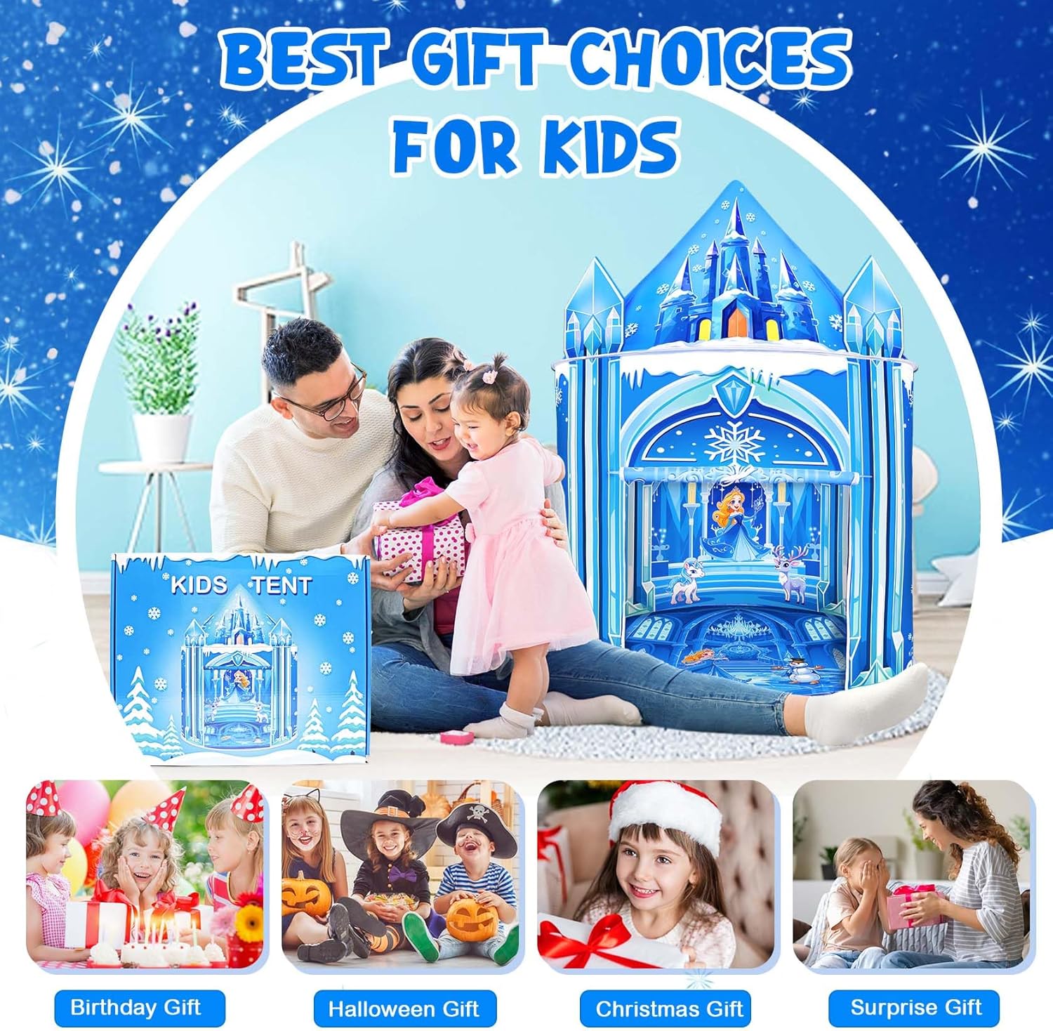 Juguetes para niños y niñas, tienda de campaña grande para niños pequeños, juguetes de princesa para niños, juguetes para niñas de 2 años para casa