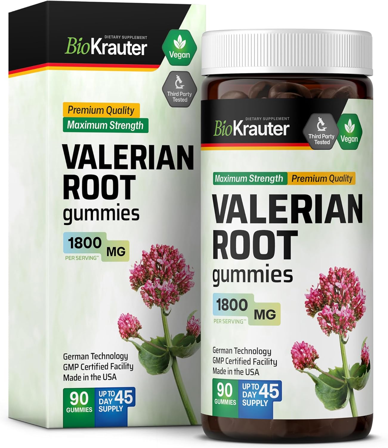 Gomitas de raíz de valeriana – Suplemento natural y orgánico para dormir – Sin melatonina – Apoya la relajación y el manejo del estrés – Extracto de