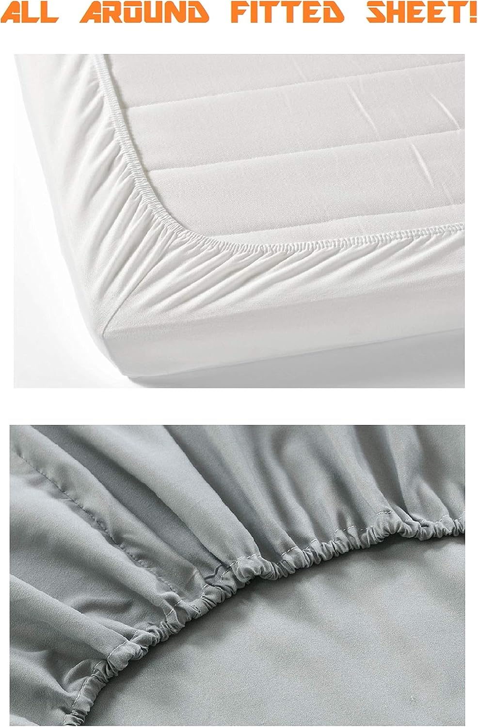 Elegant Comfort – Juego de ropa de cama lujoso, 1500 hilos, 4 piezas, calidad prémium, resistente a arrugas, sábana bajera elástica, profundidad de
