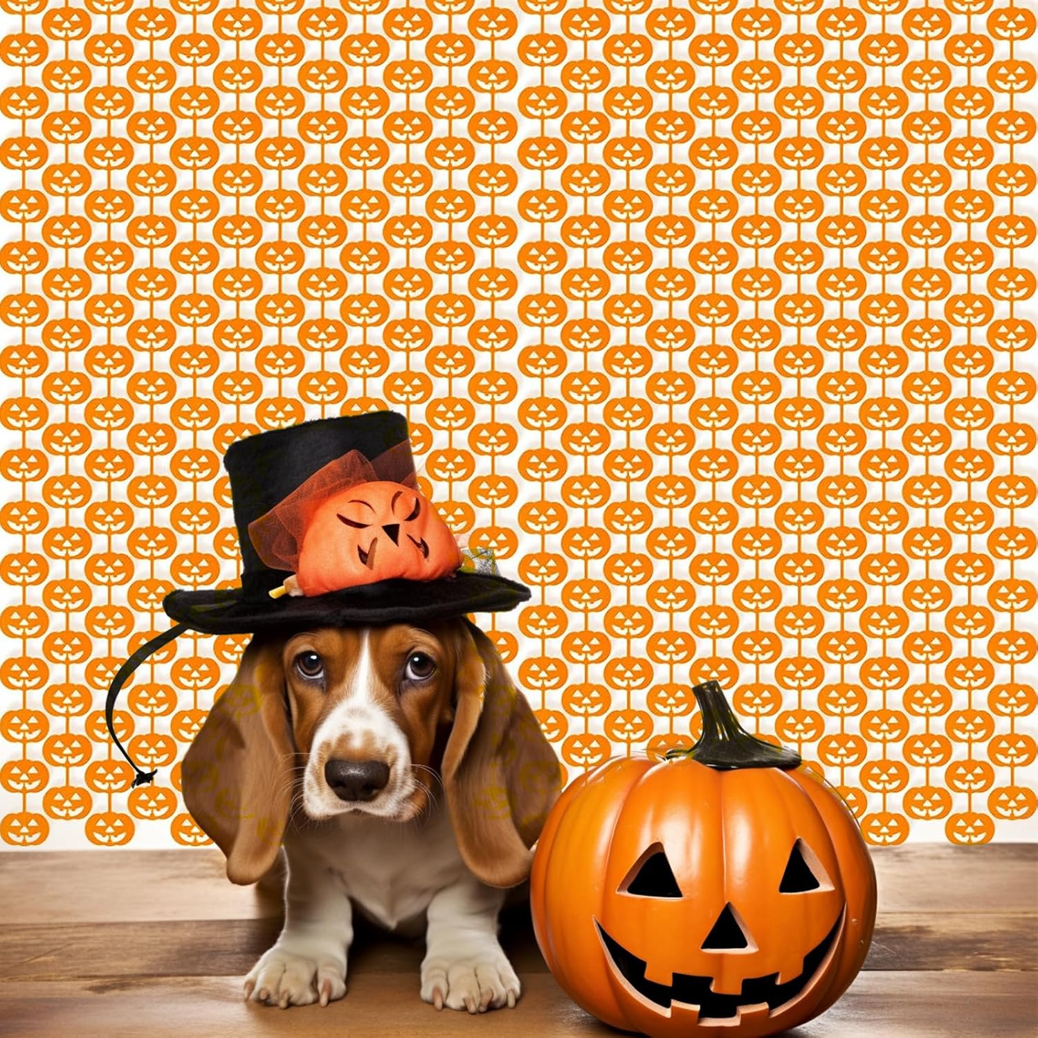 Paquete de 2 cortinas de flecos metálicos de Halloween de 3.2 x 6.6 pies, cortinas de oropel en forma de calabaza naranja, accesorios para fotos,