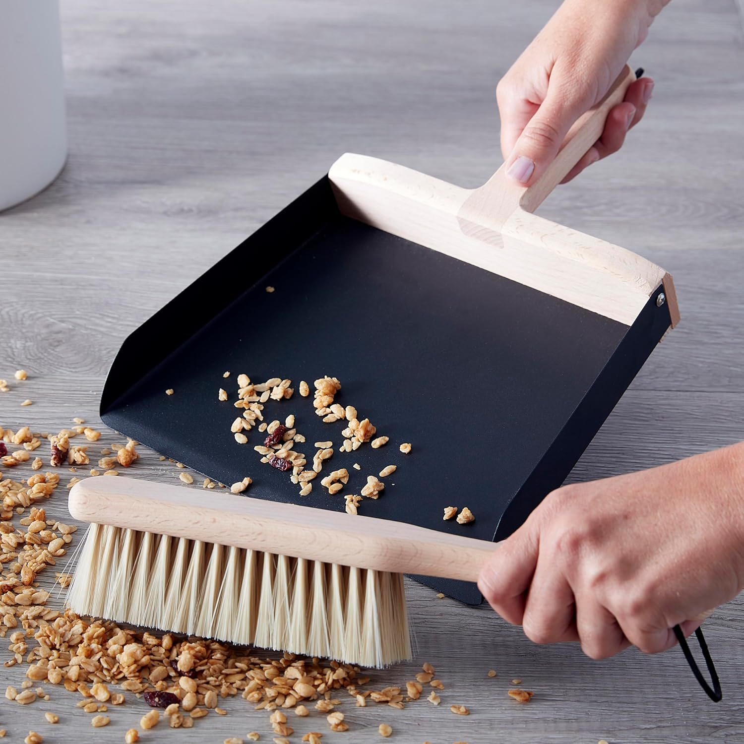 Copco Cepillo de limpieza de manos con sartén, madera de haya