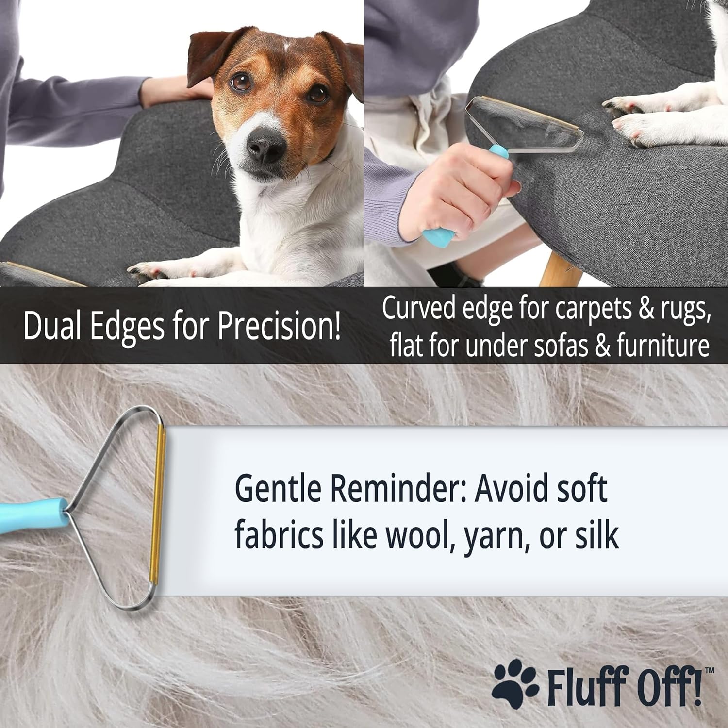 Removedor de pelo para mascotas, cepillo de limpieza profunda para perros y gatos, diseño de mango ergonómico, rodillo de pelusa eficiente para
