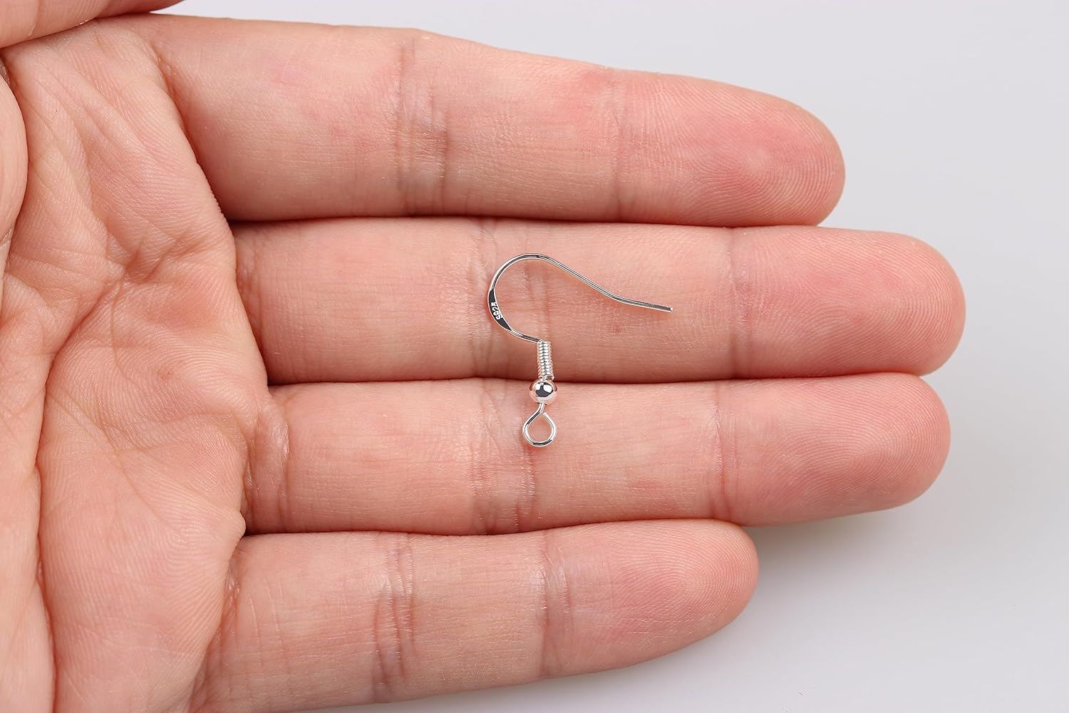 Ganchos para aretes de plata de ley 925, 50 unidades, ganchos para aretes para fabricación de joyas, ganchos hipoalergénicos para aretes, cables de