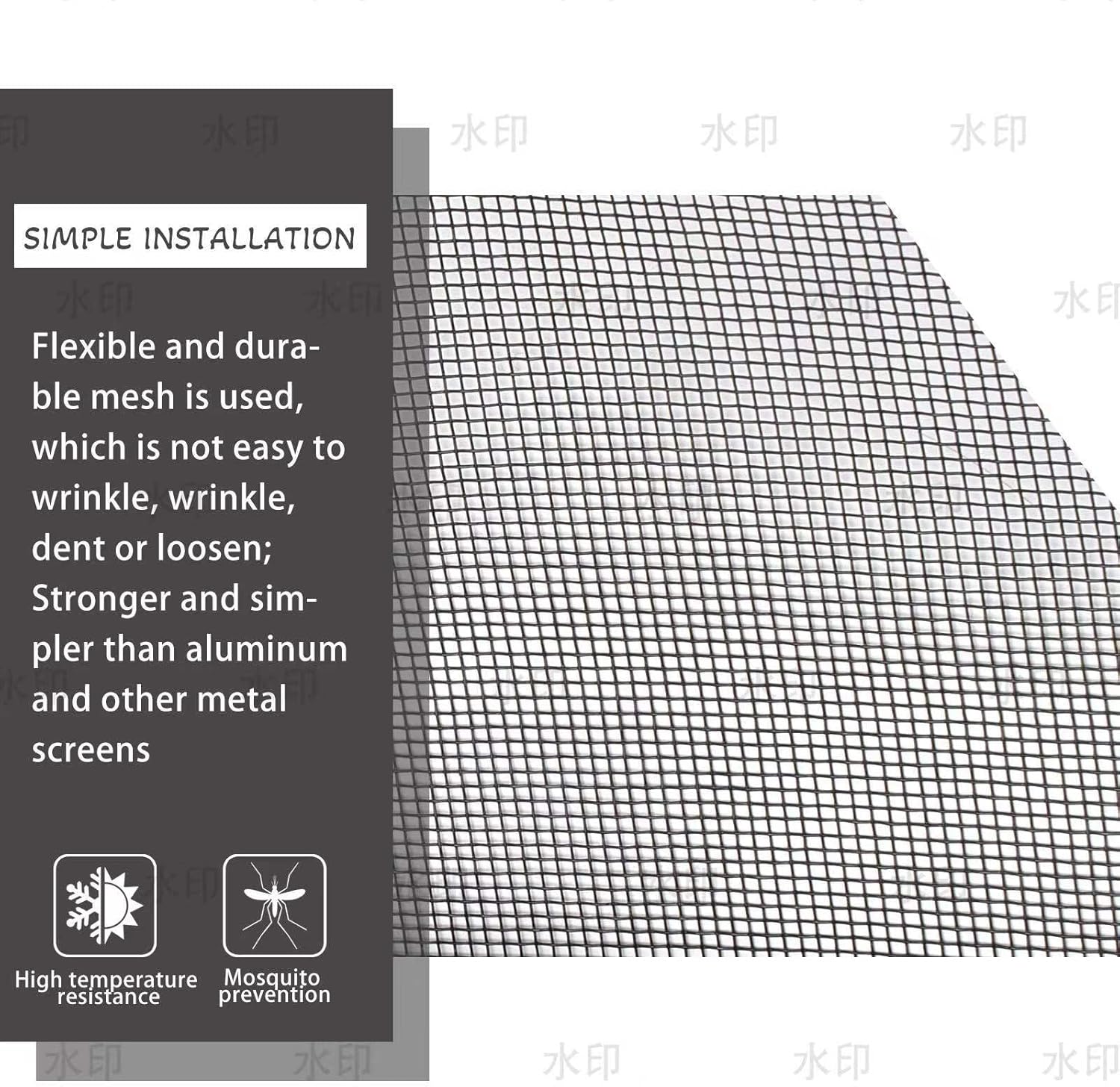 Kit de reparación de puertas y ventanas, kit de reparación de pantalla de fibra de vidrio ajustable con herramientas, malla de fibra de vidrio para