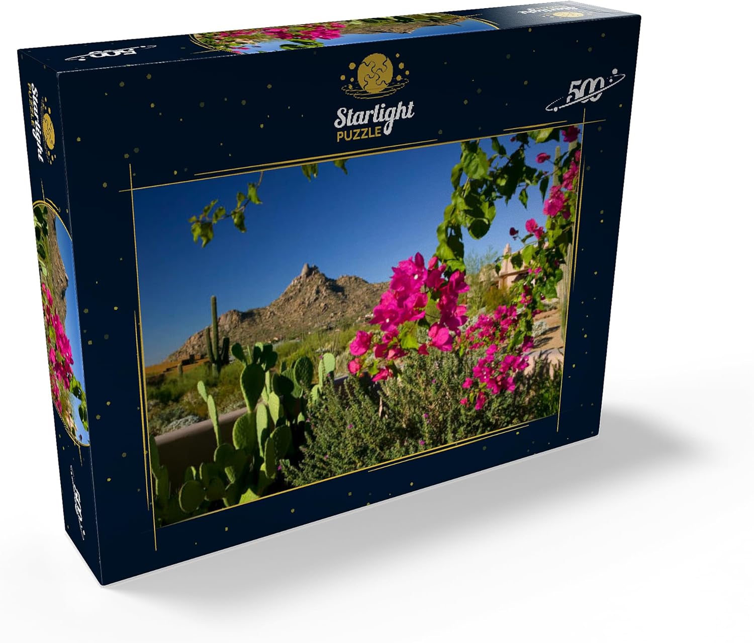 Bougainvillea with Pinnacle Peak, Scottsdale, Arizona, Estados Unidos, rompecabezas prémium de 500 piezas para adultos