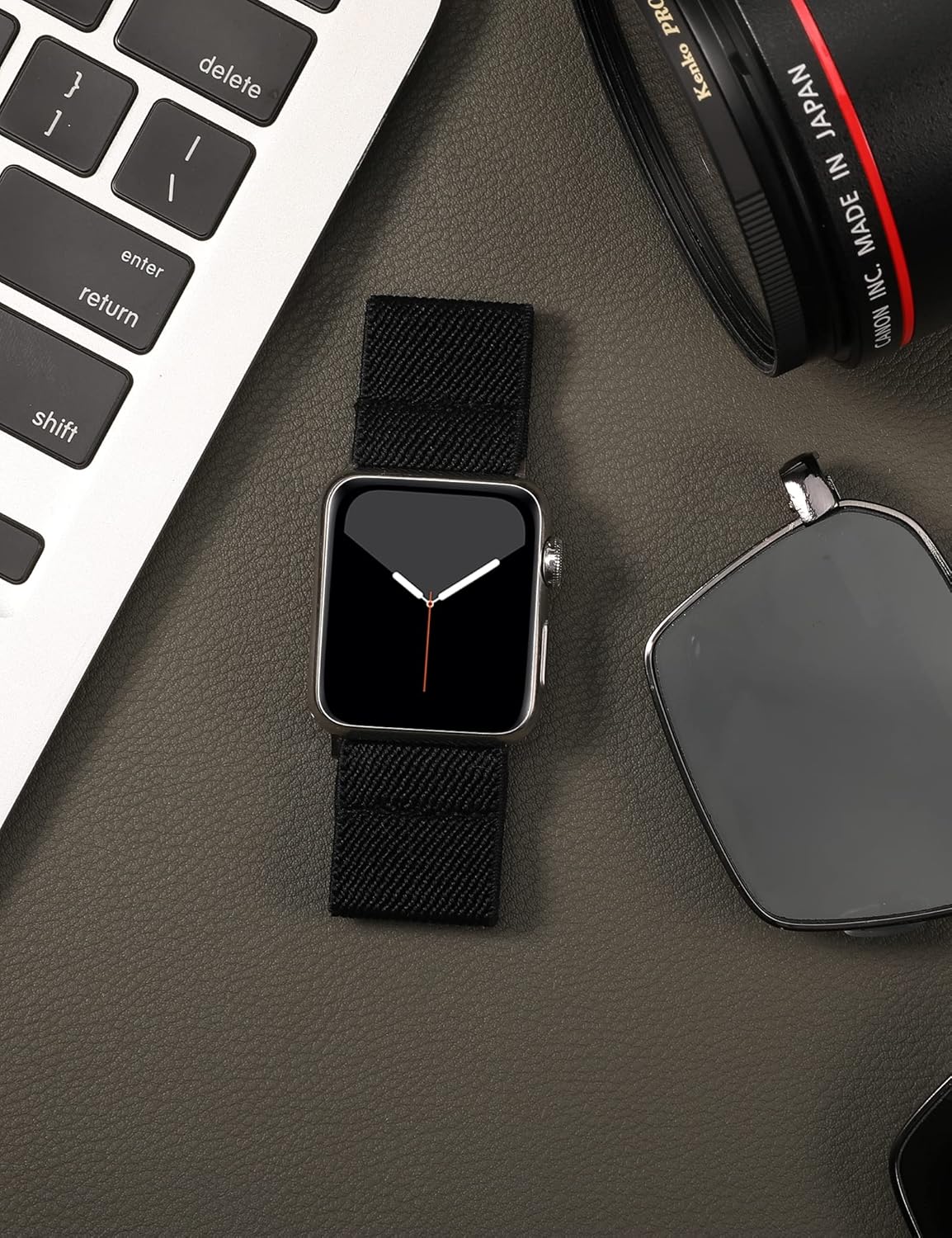 TOYOUTHS Correa elástica compatible con Apple Watch Band Scrunchies elástica Solo Loop de nailon suave para iWatch Ultra 12 (1.732 pulgadas), Series