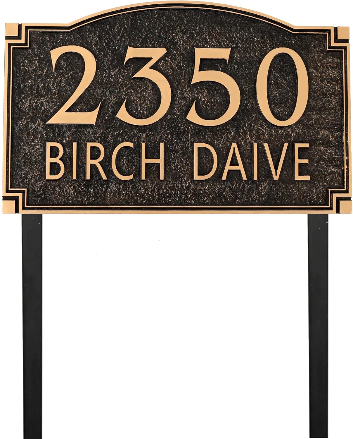 Letrero de dirección montado en el césped grandes opciones  Placa personalizada de número de casa, placa de dirección para patio, césped, jardín,