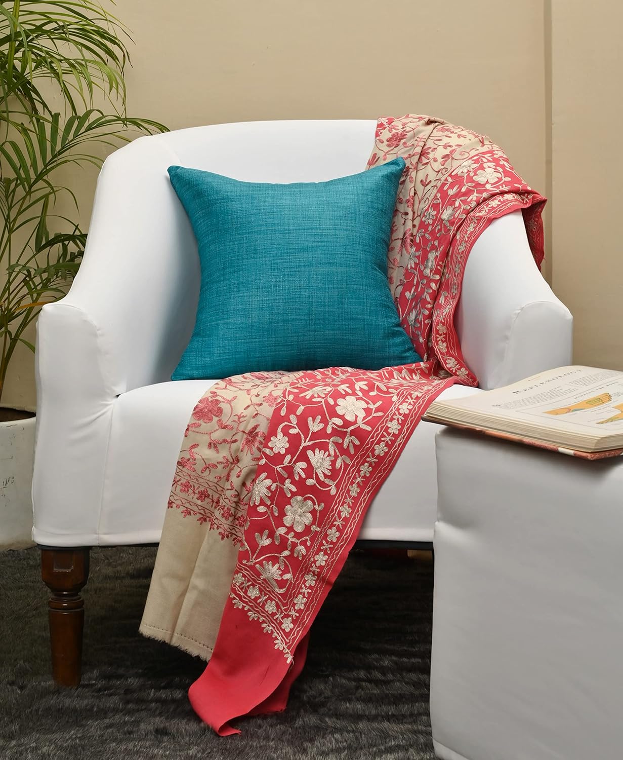 SCARLETT LINENS Almohadas decorativas para sofá cama, almohadas decorativas de sala de estar, almohadas rústicas, fundas de almohada sólidas de seda