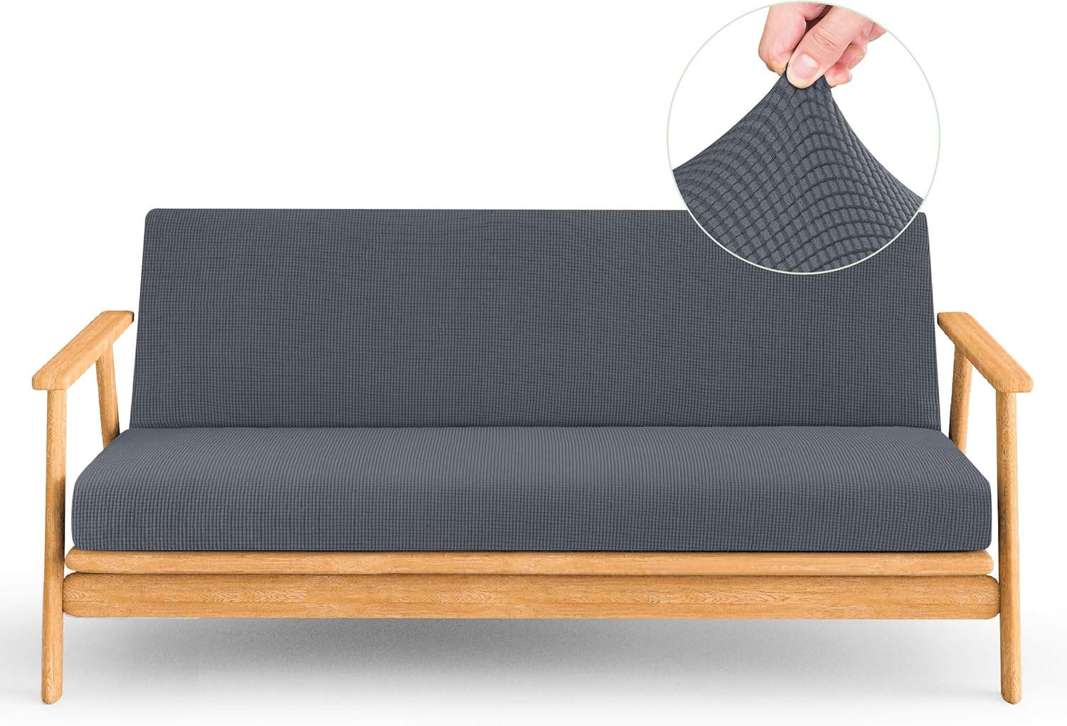 CHUN YI Funda de futón de jacquard tamaño matrimonial, funda de colchón elástica y plegable para sofá cama, funda lavable para futón de 6 a 8