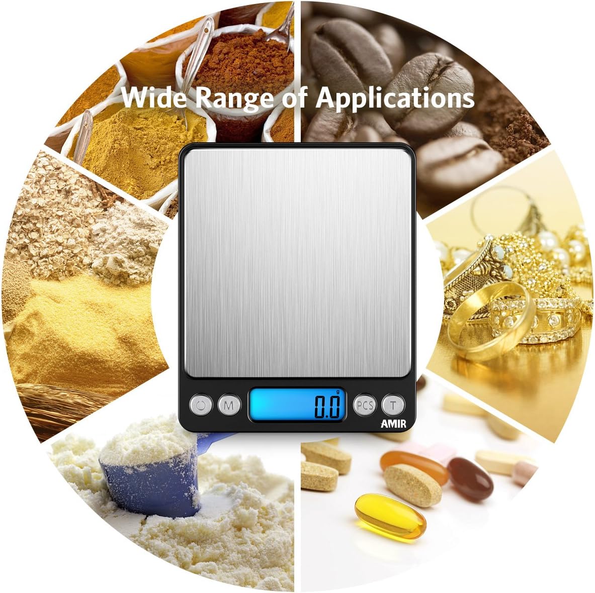 Olipiter Báscula digital de cocina, báscula digital de alimentos de 6.6 lbs0.00 oz, báscula de cocina de bolsillo, mini báscula electrónica de