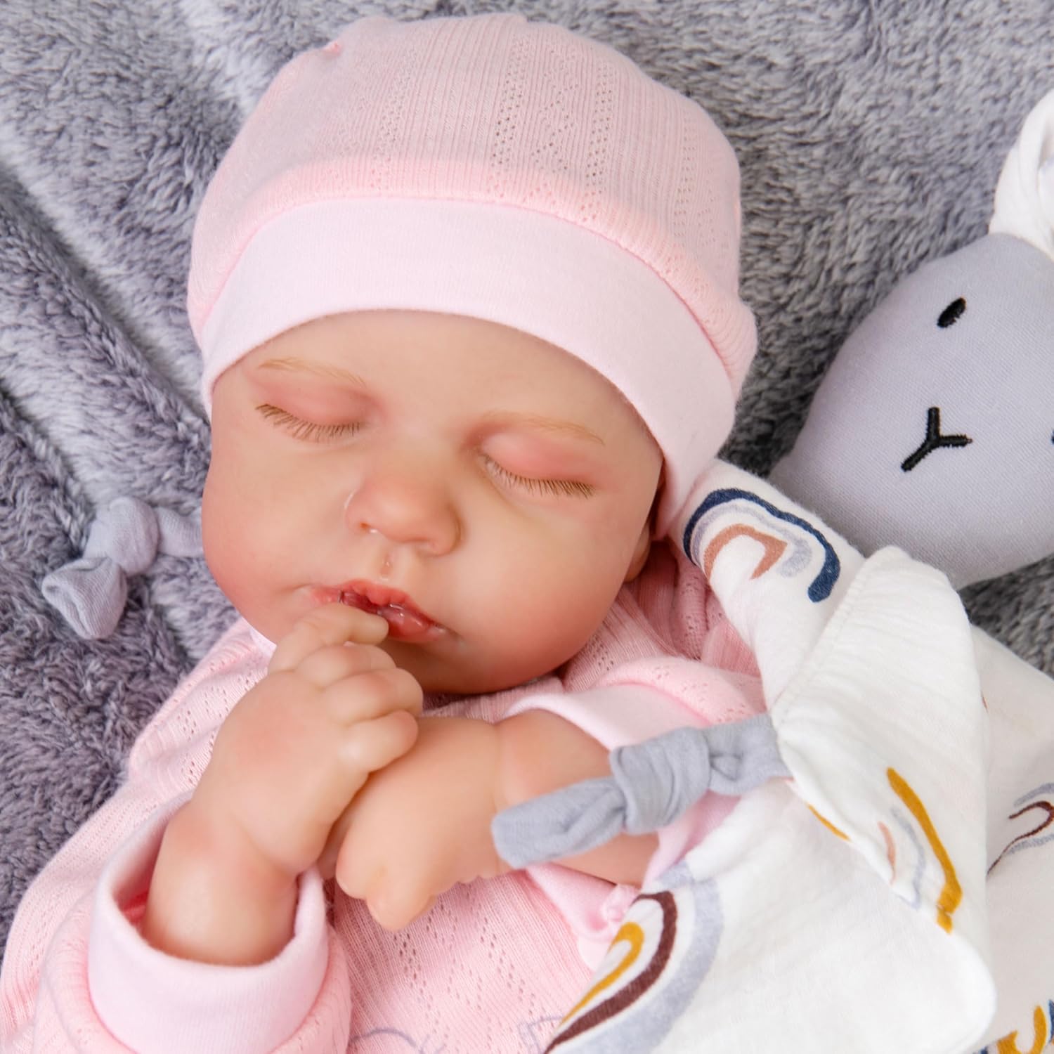 Milidool Muñecas de bebé Reborn realistas de 20 pulgadas, cuerpo suave, muñeca de bebé de silicona realista, muñecas de bebé recién nacidas, muñecas