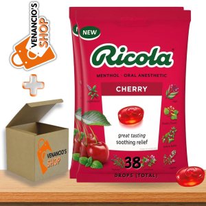 Ricola – Gotas para la tos, alivio calmante para el dolor de garganta seca, 19 unidades + incluye adhesivo Venancio’sBox (cerezo, paquete de 2) Ricola – Gotas para la tos, alivio calmante para el dolor de garganta seca, 19 unidades + incluye adhesivo Venancio’sBox (cerezo, paquete de 2)