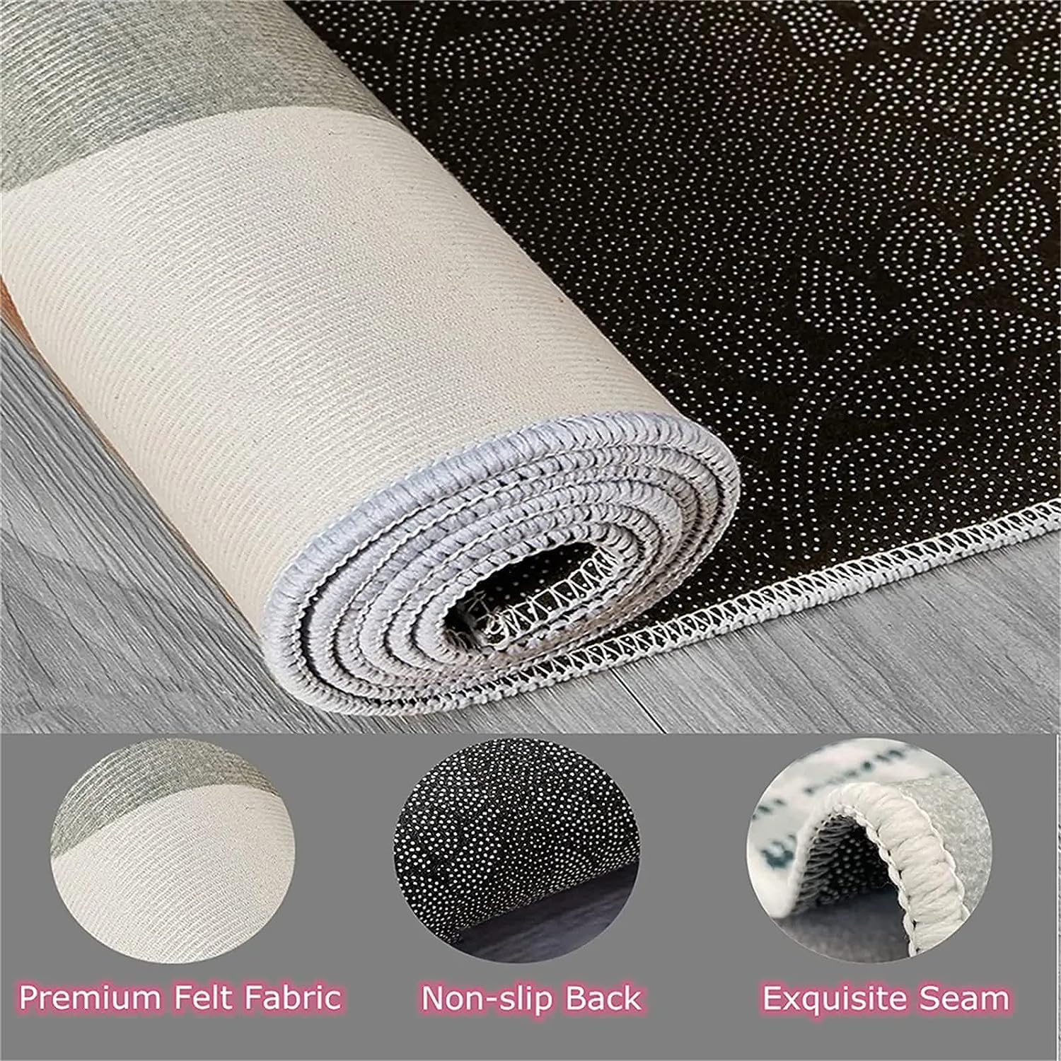Alfombra de lujo con diseño de mármol dorado y gris, para decoración del hogar, antideslizante, de fácil cuidado, adecuada para sala de estar,