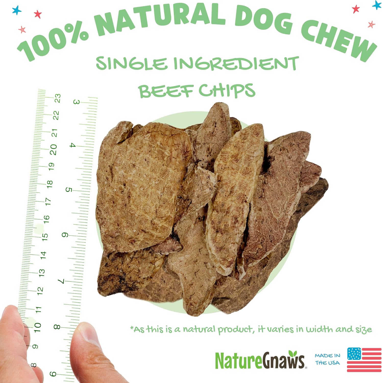 Nature Gnaws – Chips crujientes de Estados Unidos para perros – Golosinas naturales masticables para perros de un solo ingrediente – Fabricado en