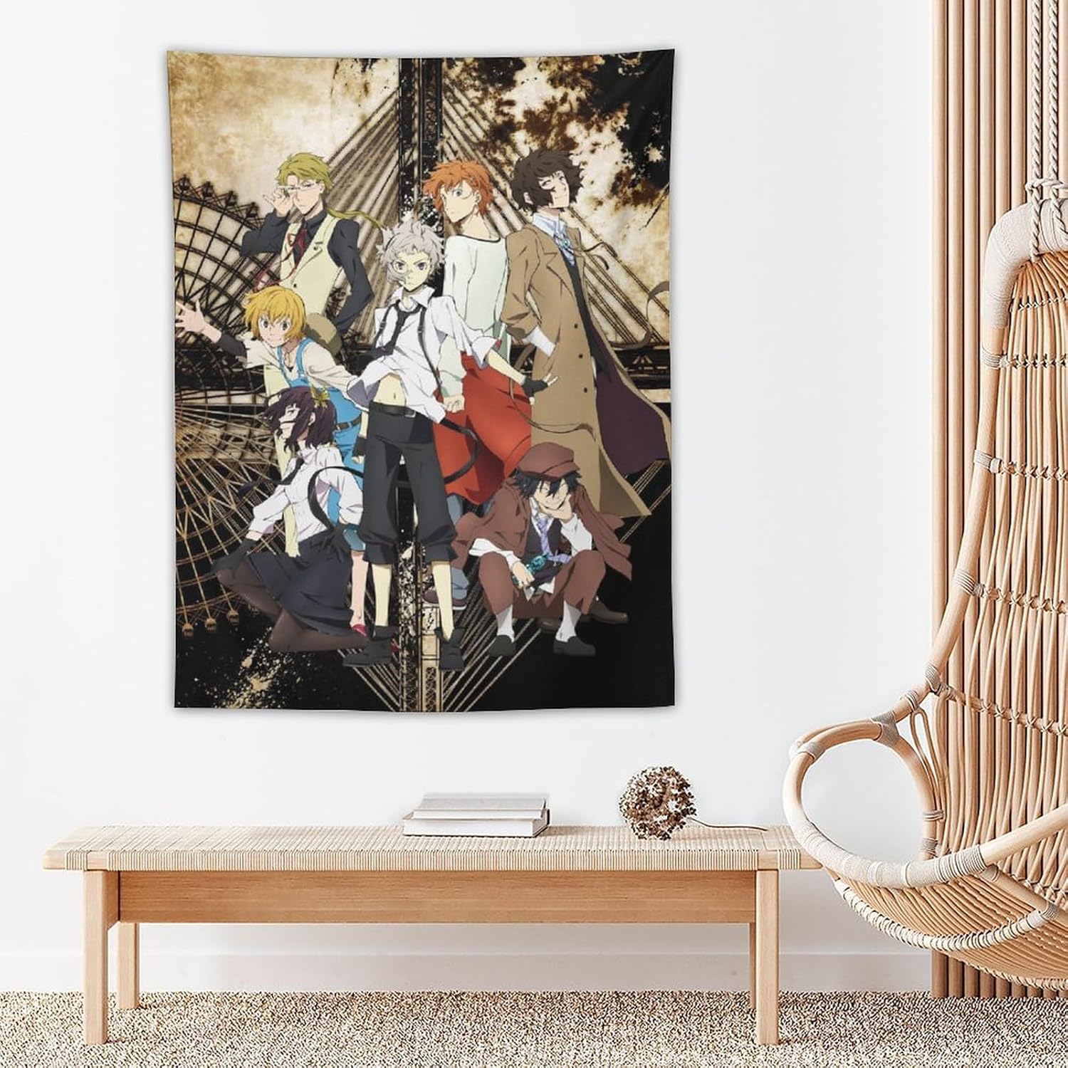 Bungo Stray Dogs – Tapiz de anime (25) Tapiz decorativo para pared, sala de estar, dormitorio, impresiones de 30 x 40 pulgadas