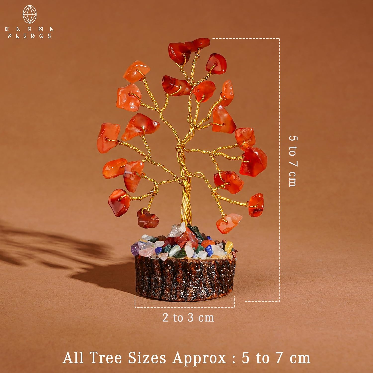 Decoración de escritorio de árbol de cristal, decoración hippie, árbol de la vida, 7 cristales curativos de chakras y piedras para energía positiva,