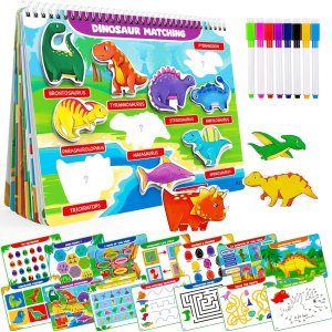 Libro de actividades Montessori de dinosaurio, juguetes sensoriales para niños con autismo, actividades de aprendizaje preescolar impermeables para Libro de actividades Montessori de dinosaurio, juguetes sensoriales para niños con autismo, actividades de aprendizaje preescolar impermeables para