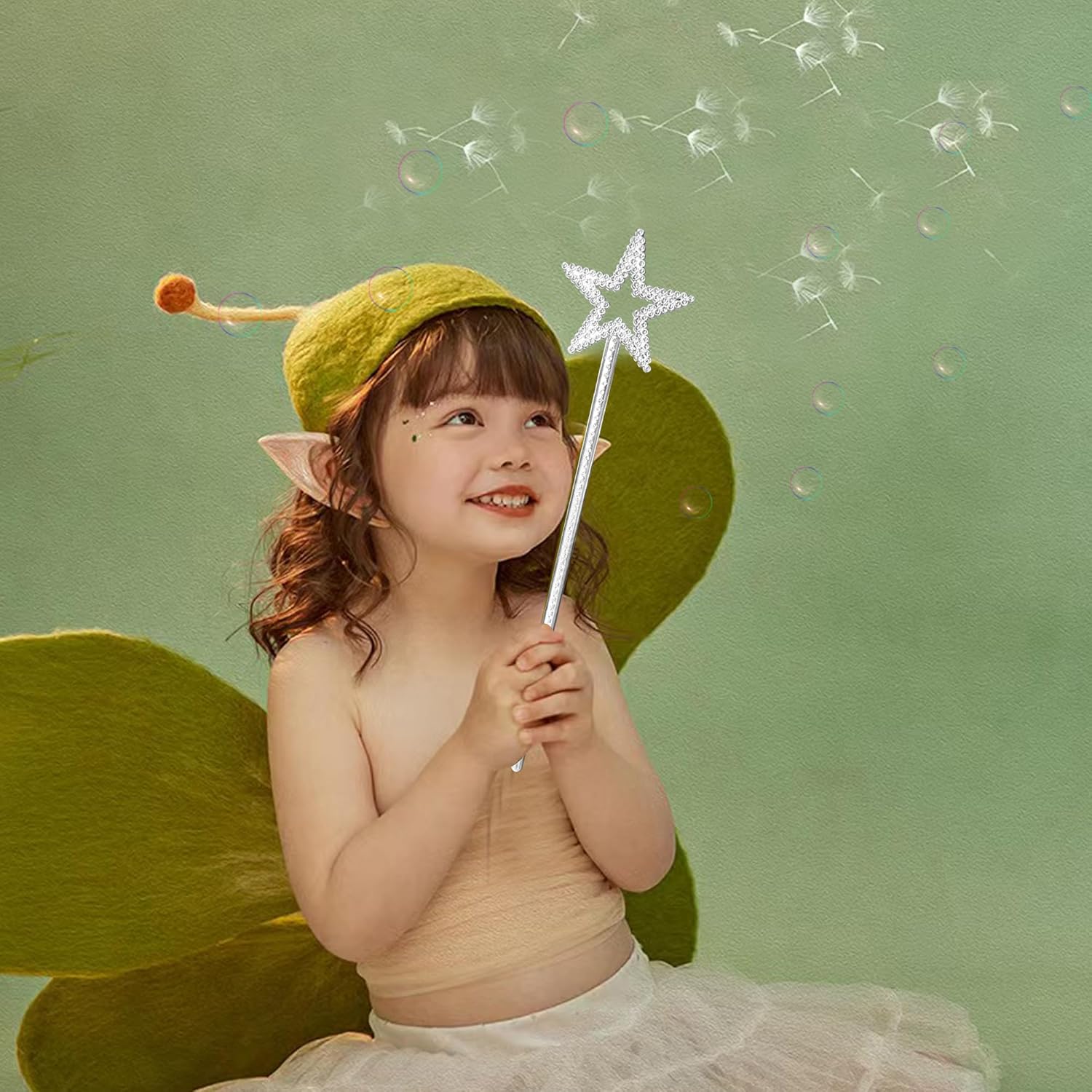 Varita mágica de plata de 13 pulgadas, varita mágica de hada, varita de princesa, varita mágica para niños, mujeres y hombres, fiesta de cumpleaños,