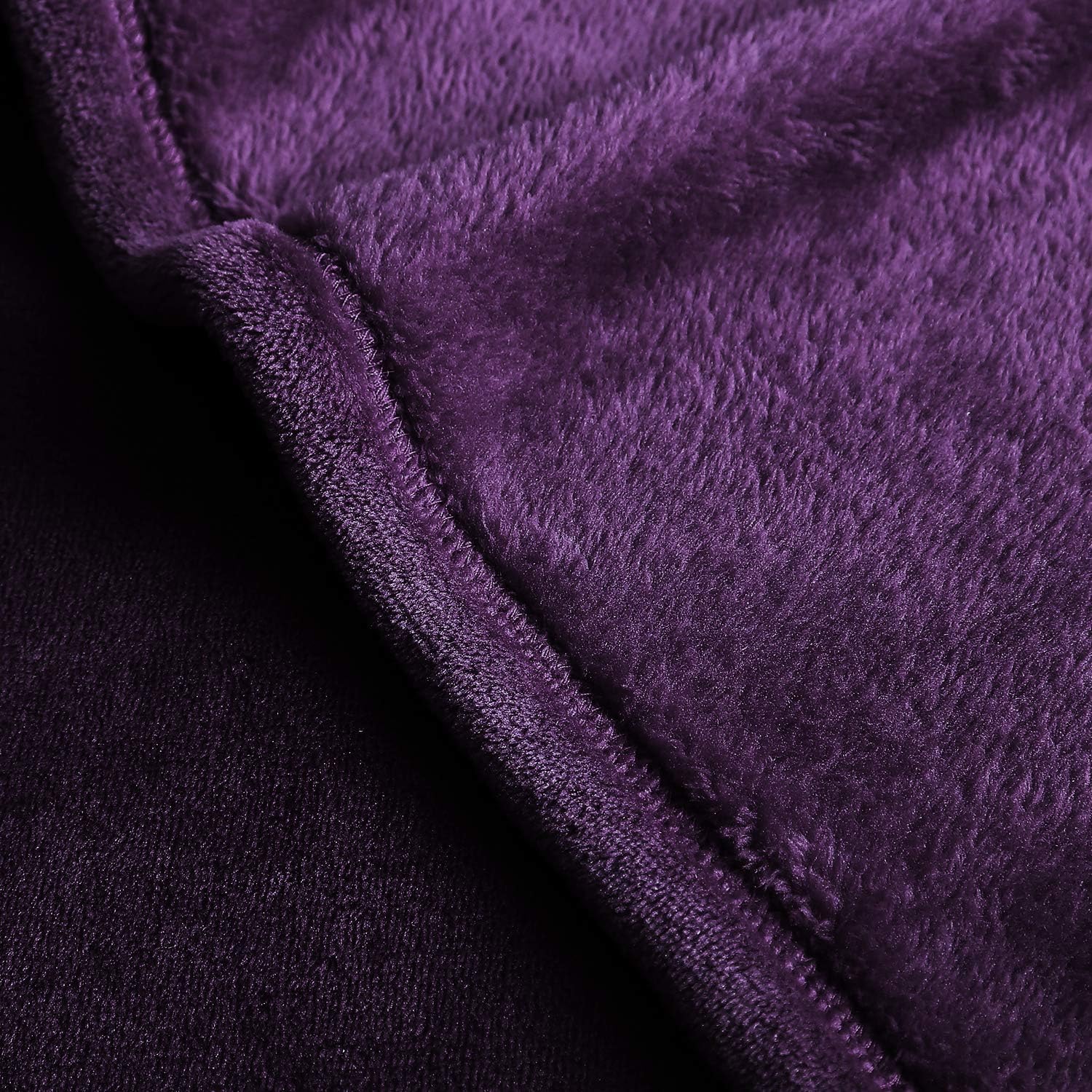 EXQ Home – Cobija de vellón, color morado, para cama o sofá, cobija de franela de microfibra mullida para adultos o niños