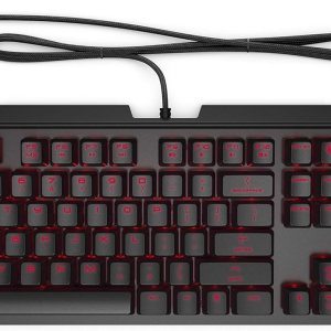 OMEN Encoder Teclado mecánico personalizable para juegos con teclas Cherry MX Roja Rollover completo de N-Key retroiluminado USB 6YW76AA OMEN Encoder Teclado mecánico personalizable para juegos con teclas Cherry MX Roja Rollover completo de N-Key retroiluminado USB 6YW76AA